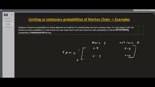 Stationary Probabilities of Markov Chain  Markov chain  Markov process [upl. by Nede623]