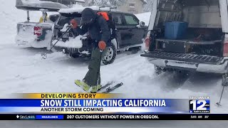 Snow still impacting California [upl. by Drofhsa]