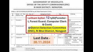 Laitkam byllai 12 tylli District Selection Committee DSC Ri Bhoi District Nongpoh [upl. by Barbara476]