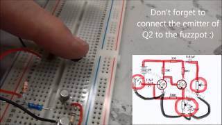 Fuzzface Distortion Pedal Built on Breadboard [upl. by Good]