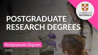 Cambridge Materials Postgraduate Research Degrees [upl. by Rfinnej]