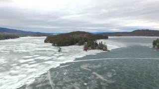 Drone over Winnipesaukee New Hampshire  February 2016 [upl. by Miarfe]