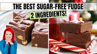 2 INGREDIENTS ONLY  2 of the BEST SUGAR FREE Fudge Recipes for Diabetics  Low Carb Diabetic Fudge [upl. by Anala]