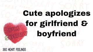 Cute apologize message for girlfriend amp boyfriend  Sweet apologies quotes status video [upl. by Fendig]