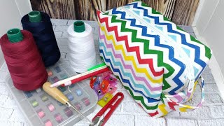 DIY ORGANIZER ZIPPER BAG  EASY ZIPPER BAG [upl. by Athenian]