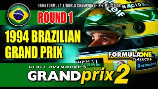 Grand Prix 2 Virtual Season  Round 01 1994 Brazilian Grand Prix [upl. by Sane206]