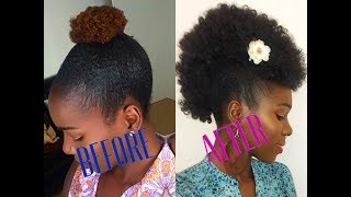 Faux Frohawk  Styling 4C Hair [upl. by Aivila]