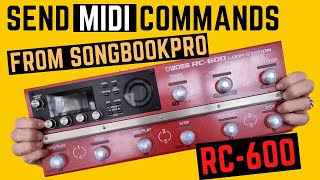 Send MIDI Commands from SONGBOOK PRO to Switch Between MEMORIES on the RC600 [upl. by Aicenra]