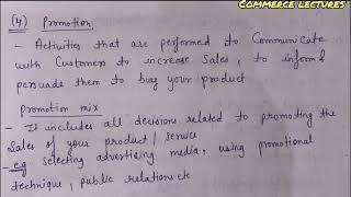 Elements of marketing mix product price place promotion  class 11 entrepreneurship notes [upl. by Angelis]