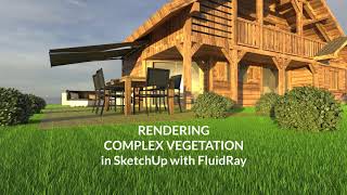 Rendering Complex Vegetation in SketchUp with FluidRay [upl. by Ynahpets385]