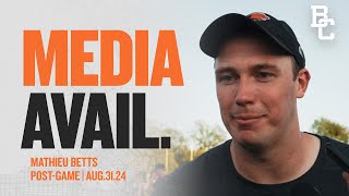 BC Lions DL Mathieu Betts  PostGame  Aug 3124 [upl. by Yatnuahc]