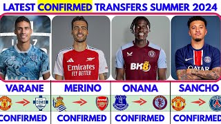 😱THE LATEST CONFIRMED TRANSFER NEWS SUMMER 2024🔥 MERINO TO ARSENAL✔️ SANCHO TO PSG🔥 ONANA TO EVERTON [upl. by Aihsilef]