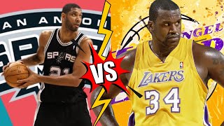 Shaq Highlights vs Tim Duncan Highlights 2003 [upl. by Ajile120]