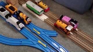 Trackmaster Sodor Races Rosie VS Ben amp Bill VS Boco Round 1 Races 3 amp 4 [upl. by Dorsey]