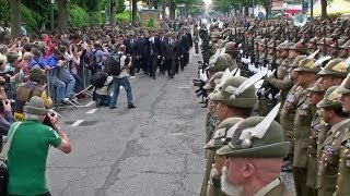 140511 ACS alpini Pordenone  Onori inizio sfilata Reduci [upl. by Ariem]