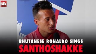 Bhutanese Ronaldo Chencho Gyeltshen learns Kannada with Sportskeeda [upl. by Coltin]