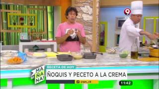 Receta de hoy ñoquis y peceto a la crema [upl. by Delia]