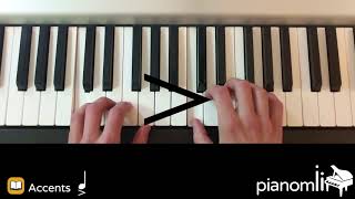 Accent Marks  Learn Piano with Pianomii [upl. by Alaecim125]