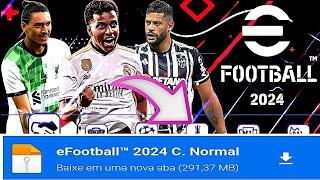 NOVO EFOOTBALL PES PPSSPP LITE 2024 100 ATUALIZADOBRASILEIRÃO EUROPEU NOVAS FAÇES NARRAÇÃO BR [upl. by Raynata927]