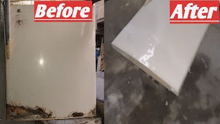 fridge door repair karney ka aasan tarika  how to repair fridge door and remove rust [upl. by Retrac]