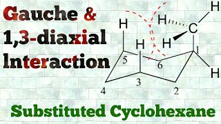 Gauche interaction 13diaxial interaction Substituted Cyclohexane [upl. by Lamberto289]