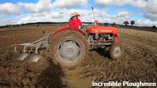 1962 Massey Ferguson 35 25 Litre 3Cyl Diesel Tractor 38 HP with 3 Furrow Plough Newbury [upl. by Dickson]