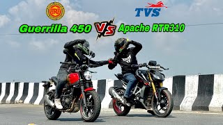 GUERRILLA 450 vs Apache RTR 310  Drag Race 🔥 [upl. by Dysart]