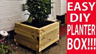 How to Make a Wooden Planter Box  The Easy Way to Build a DIY Planter Box  DIY Decor Ideas [upl. by Raffarty820]