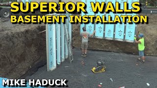 Superior Walls basement installation filmed by Mike Haduck [upl. by Ash]