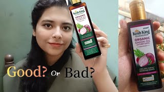 Kesh King Organic Onion Oil Review  हिंदी [upl. by Naujet]