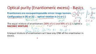 Stereochemistry Optical purity or enantiomeric excess simplified numerical [upl. by Giff]