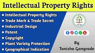 Intellectual Property Rights  IPR  Patent  Copyright  Trade Mark  Trade Secret by Tanisha [upl. by Anileme872]