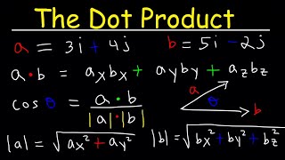 Dot Product of Two Vectors [upl. by Belding]