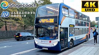 Stagecoach Manchester 330 AshtonunderLyne to Stockport via Hyde Alexander Dennis Enviro400 [upl. by Nekcarb375]