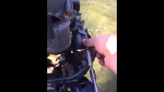 1985 Honda 75hp outboard carburetor cleaning part 1 [upl. by Yrocej212]