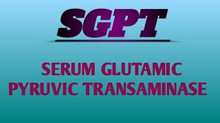 Estimation of SGPT [upl. by Fridell]