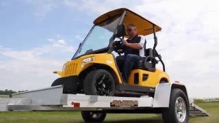 Aluma 6310H BT Utility Trailer with a Golf Cart [upl. by Esital970]