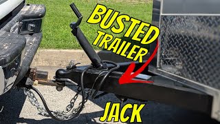 How to Replace a Bent Trailer Jack [upl. by Schram25]