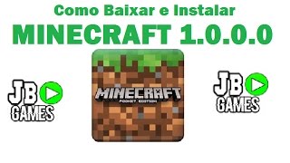 COMO BAIXAR E INSTALAR MINECRAFT PE 1000 [upl. by Phillips424]