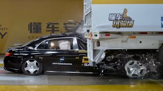 Fatal Crash Test Maybach vs Tesla vs Toyota vs BMW [upl. by Ahsiele767]