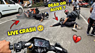 Live Bike Crash 🥺  KTM RC 200 Crash 😭  Hyper Riding 😫 [upl. by Chappell]