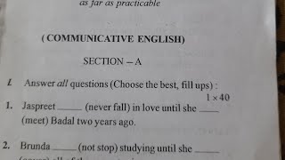 COMMUNICATIVE ENGLISH 3 3rd semester question papers berhampur universityimportant questions [upl. by Dorry466]