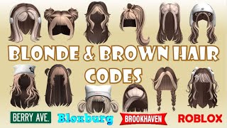 Blonde amp Brown Hair Codes amp Links for Girls  Brookhaven Bloxburg Berry Avenue  ROBLOX [upl. by Mountfort]