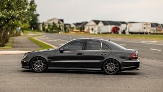 E55 AMG Catless Straight Pipe FlyBys and Driving [upl. by Yrrem]