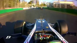 Australia 2012 Maldonado vs Alonso  F1 Classic Onboard [upl. by Aracat474]