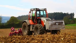 SOUND Grubbern mit Steyr 6195 CVT Trac amp Horsch Terrano 3 FX [upl. by Notsrik]