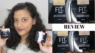 New Maybelline Fit Me Loose Finishing Powder Review Demo Swatches and Wear Test [upl. by Issak]