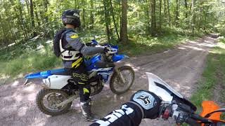 Ktm 150 xcw vs Yamaha YZ250FX [upl. by Anwahs]