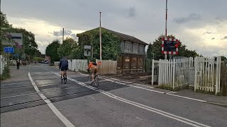 Cyclist misuse Havant level crossing in Hampshire [upl. by Calvano]