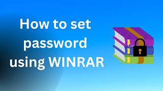 How to set password using winrar [upl. by Schnapp323]